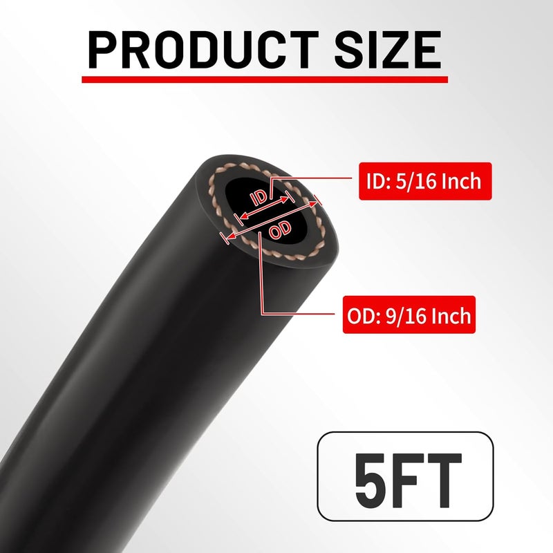 NexaNova 5/16" Marine Fuel Line Hose Rubber Type A1-15 SAE J1527 for Marine Boat Ship Equipment (5/16", 5Ft, Type A1-15) - Image 2